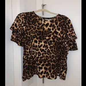 F21+ leopard print blouse